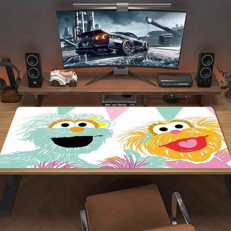 Sesame Street Print Cushion Non-slip Laptop Tablet Big Mousepad XXL Mat Mini PC Playmat With Lock edge