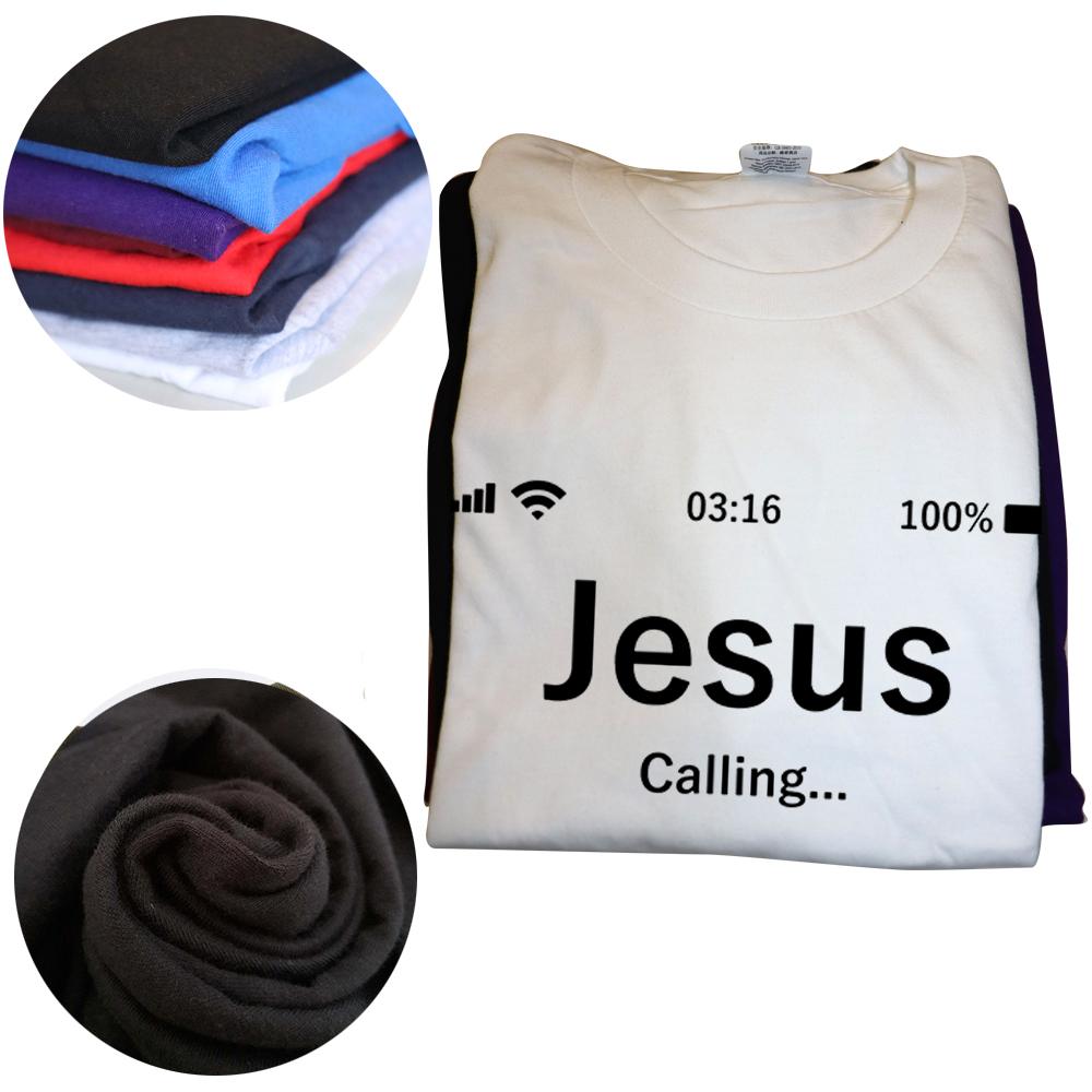 Jesus Is Calling T-Shirt for Men Christian Women Tee Gift Funny Christ God Phone New Arrivals Fashion Prayer T Shirt Summer Tees
