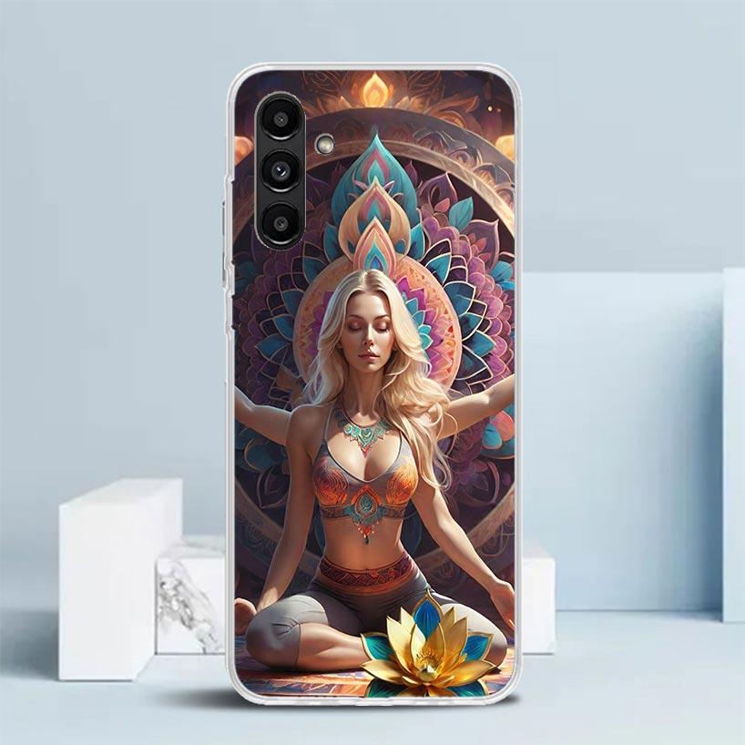 Meditation Yoga Girl Cover for Samsung Galaxy A17 A37 A57 A16 A26 A36 A56 A15 A14 A55 Phone Case A13 A53 A25 A35 A24 A34 A23 A33