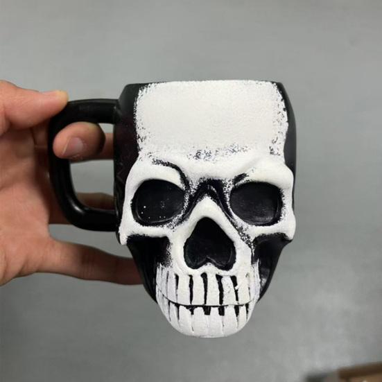 Кружка в виде черепа, кружка для питья викингов, пивная кружка из смолы, кофейная чашка для чая, украшение на Хэллоуин, барная посуда, аксессуары для вечеринок