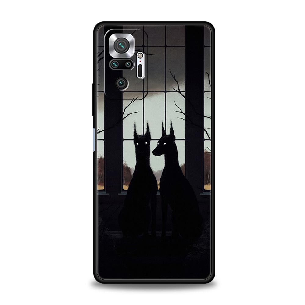 Doberman Dog Phone Case Cover for Redmi 14C 10C Note 15 14 13 12 10 11 K40 Pro Plus 5G Soft TPU Shockproof Shell Funda Capas Bag