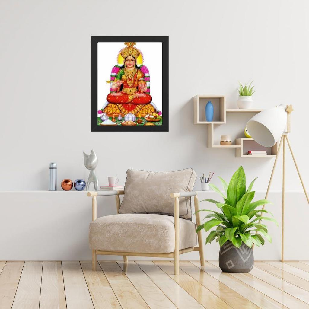 Hindu Religious Shiva and Maa Annapurna Devi Design Wall Art Painting Frame For Home Decoration And Gifting, Traditional Temple Artwork
