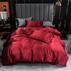 Luxury Bedding Sets 3PCS Solid Color Bed Cover Sets Silk Duvet Cover Set Summer Silk Sheets