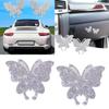 Shimmering Rhinestone Butterfly Car Sticker Sparkling Crystal Decal for Bumper Window Laptop& DIY Auto Accessories