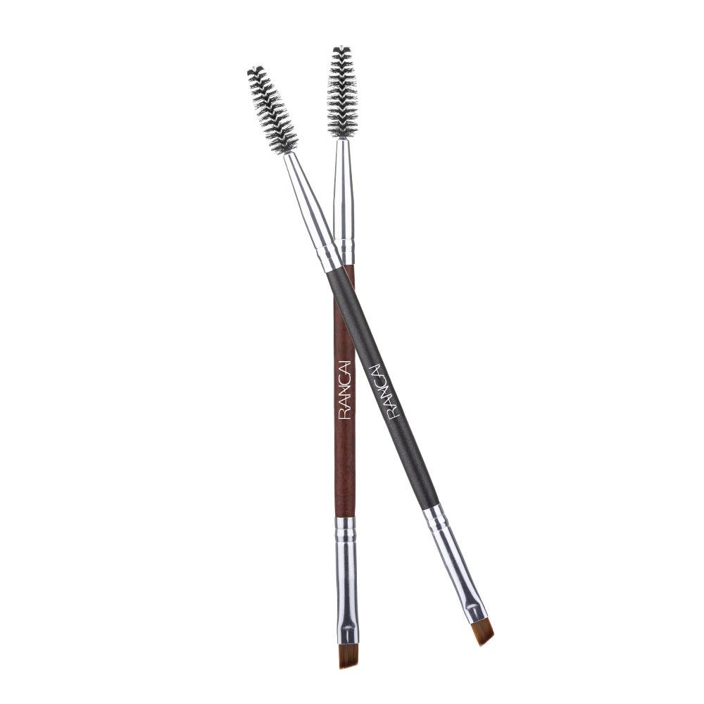 New E03 Pony Hair Eyeshadow Brush Soft Makeup Brush Smudge Brush Oblique Eyebrow Brush Double Head Eyelash Brush