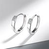 Charms Lady 925 Silver Hoops Earrings for Girls Ear Piercing Accessories Trend Crystal Stones Earring for Women Jewelry  Fashion