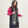 Soft Ribbed Knit Scarf Balaclava Charcoal