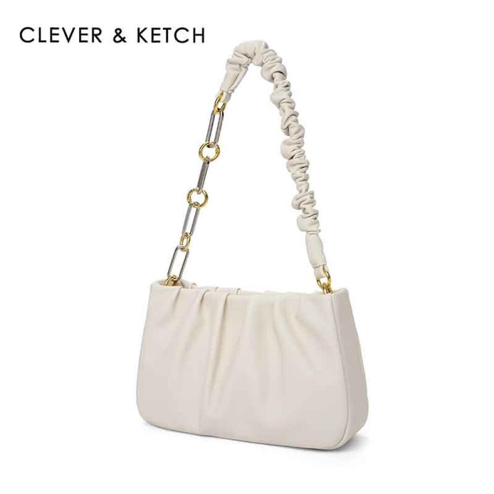 Женская сумка Новая женская сумка через плечо Сумка через плечо с жемчужной складкой Сумка-облако Сумка подмышки Длина 26 см в ширину 8 см в высоту 16 см