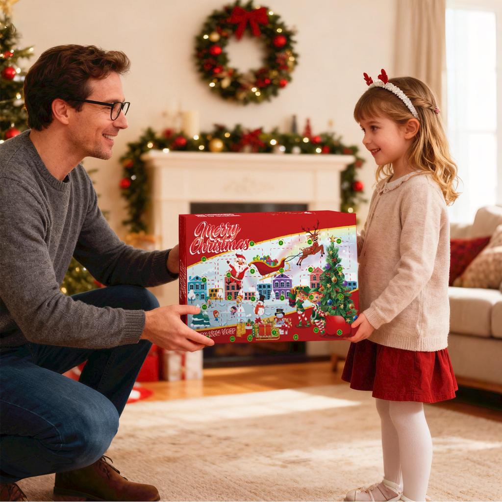 Набор образовательных игрушек 'Рождественский 3D календарь обратного отсчета из 24 предметов' (24 развивающие игрушки)