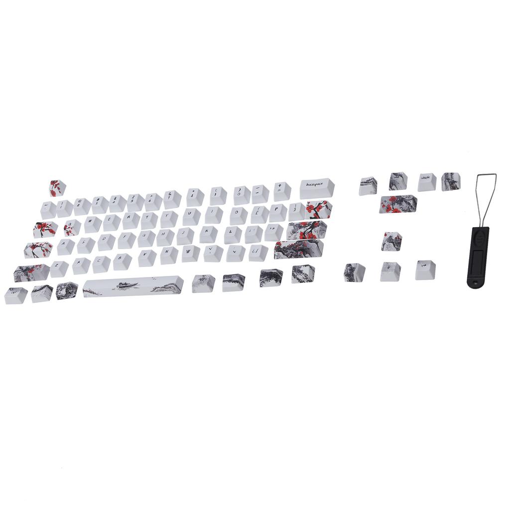 Клавиатура Wangjiang Plum Blossome Keycap Design совместима с 6164 для механической клавиатуры своими руками