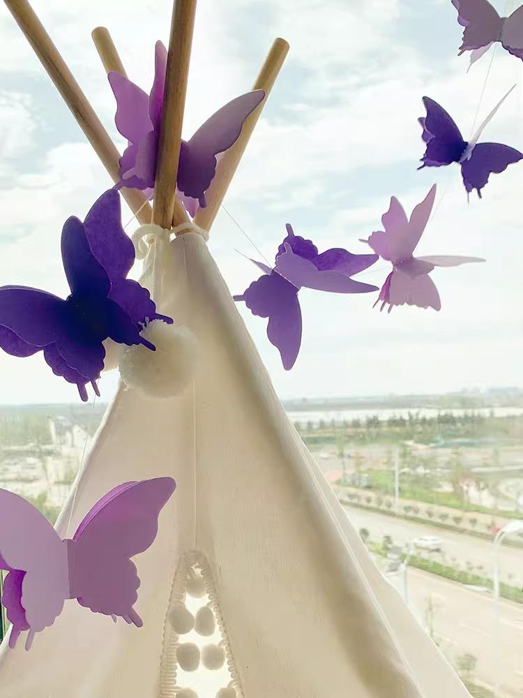 Красочные 3D бабочки из бумаги, цветы, декор для вечеринок и мероприятий