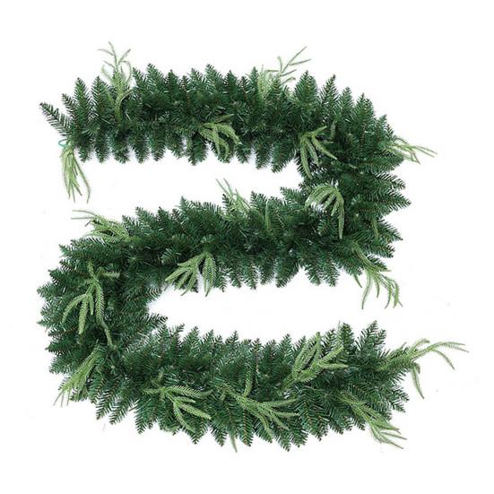 9 футов Рождественская кедровая гирлянда Реалистичная искусственная кедровая гирлянда Гибкая искусственная гирлянда из сосновых иголок