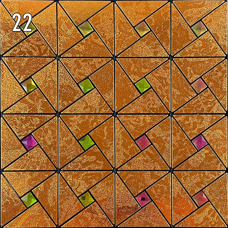 Наклейка на стену из металлической мозаики в европейском стиле, самоклеящаяся настенная плитка, фартук для гостиной, фон для телевизора, настенный декор, мозаичная палочка