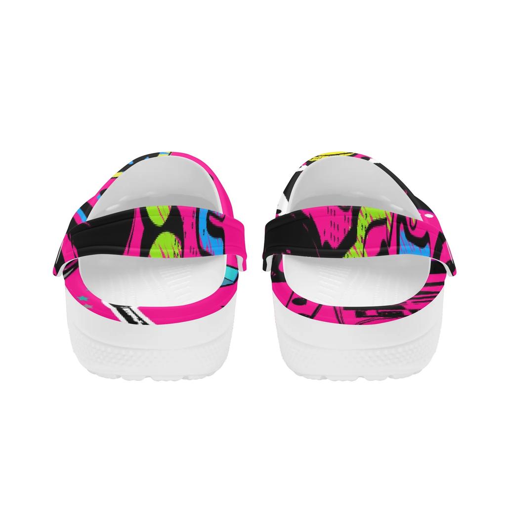 Summer Printed EVA Clogs Women Men Lightweight Breathable Slip On Garden Shoes Beach Pool Bathroom Home Slippers Travel Shoes