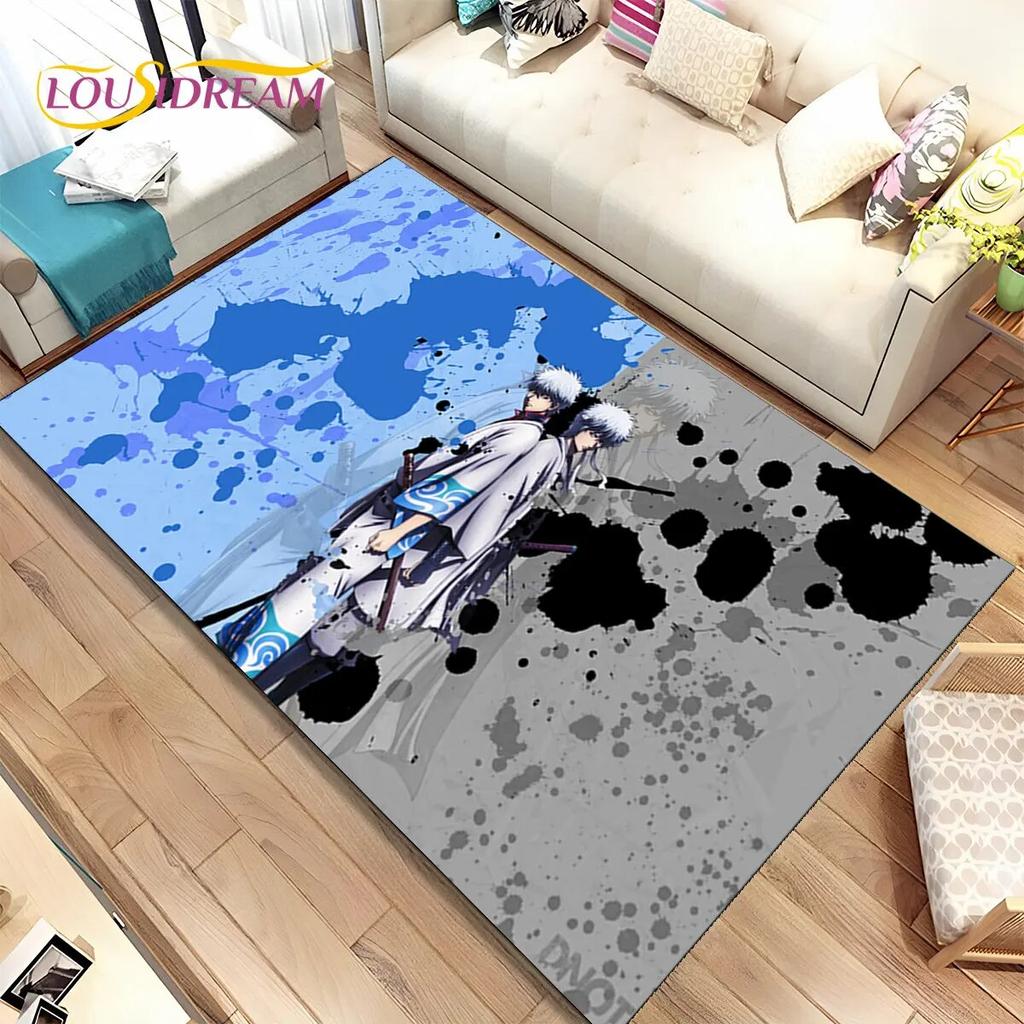 3D Gintoki Kagura Gintama аниме коврик, ковер для гостиной, спальни, дивана, коврик для украшения, детские игры, нескользящий напольный коврик