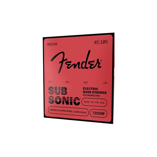 Басовые струны Fender SubSonicTM 7250M, Никелированная сталь, Длинная мензура, Калибры .045-.105, (4)