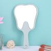 High Definition Handheld Mirror Tooth Shaped Dental Mirrors Universal Makeup Mirror  Gift