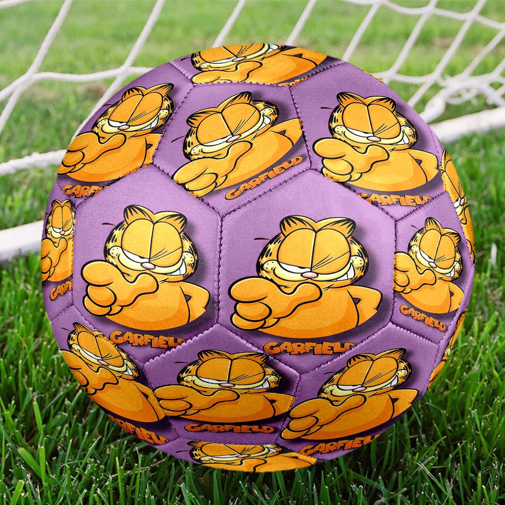 Garfield Print Size 5 Soccer Ball, Standard Match Football for Sports Game and Team Practice, Ideal Gift for Soccer Fans