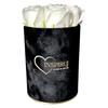 Flowerbox Inspiruj - Black box with soap roses - no. 19 White