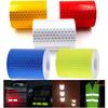 Car Sticker Safety Warning Tape High Visibility Self Adhesive Waterproof White Red Yellow Blue Bike Reflective Sticker Accesorry