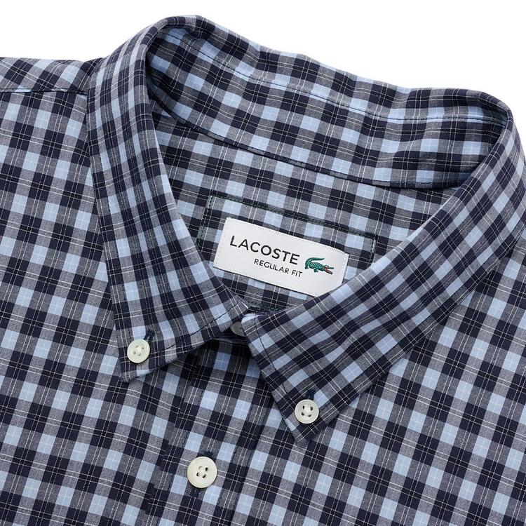 LACOSTE Shirts Men's QRN/Navy Blue Lapel Moderate CH0744