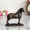Carved Premium  Horse Figurine Cold Cast Bronze Decorative Resin Statue