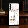 Смешной чехол для телефона с пандами P-Pandas для Samsung S25, S24, S21, S22, S23, S30, Ultra, S20, Plus, Fe, Lite Черный корпус