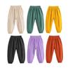 Kids Pants Cotton Linen Soft Trousers Casual Long Pants for Boys and Girls
