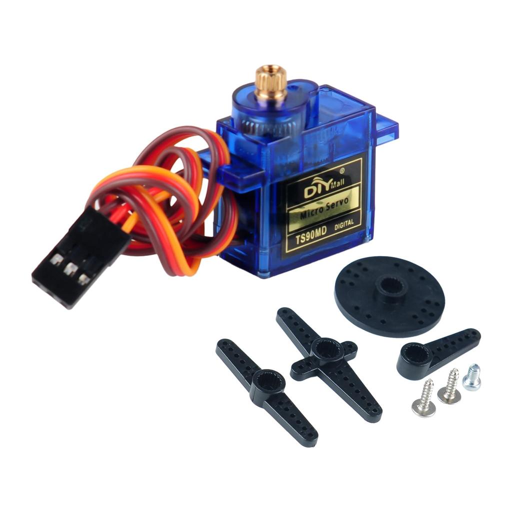 RCmall 4-Pack TS90MD 9g Micro All-Metal Gear Digital Servo with 270 Degree Control Angle for RC Drones and Smart Cars