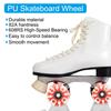 PATIKIL Roller Skate Wheel Set 8pcs 58 Mm 82A Light Up Skateboard Cruiser Wheel Set with Bearing Track Tool Kit for Outdoor Double Row Skating Red