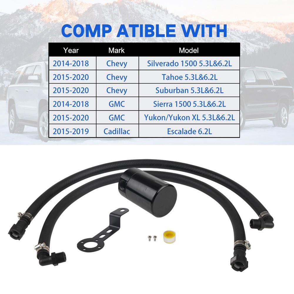 Комплект маслоуловителя и маслоотделителя для Chevrolet Silverado 1500/GMC Sierra 1500 2014-2018 гг., Chevy Tahoe/Suburban/GMC 2015-2020 гг.