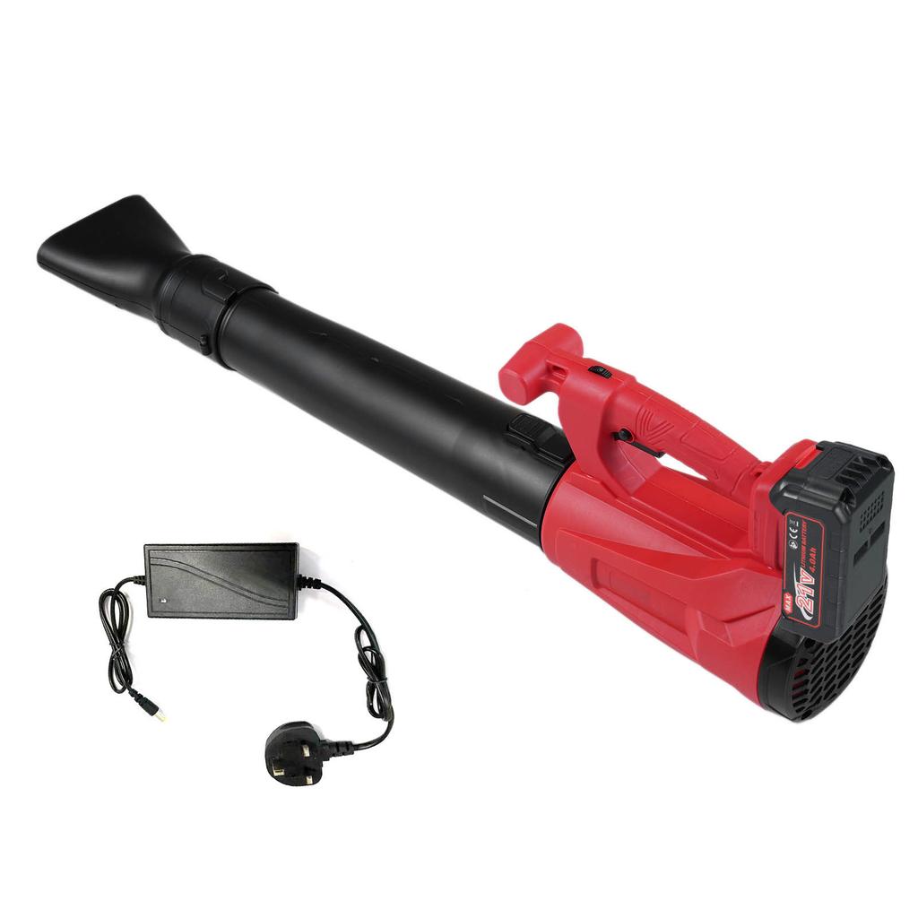 Воздуходувка для листьев 21 В, электрическая воздуходувка для листьев, аккумуляторы 4,0 Ач и зарядное устройство в комплекте, 6 скоростных режимов, легкая, модель L