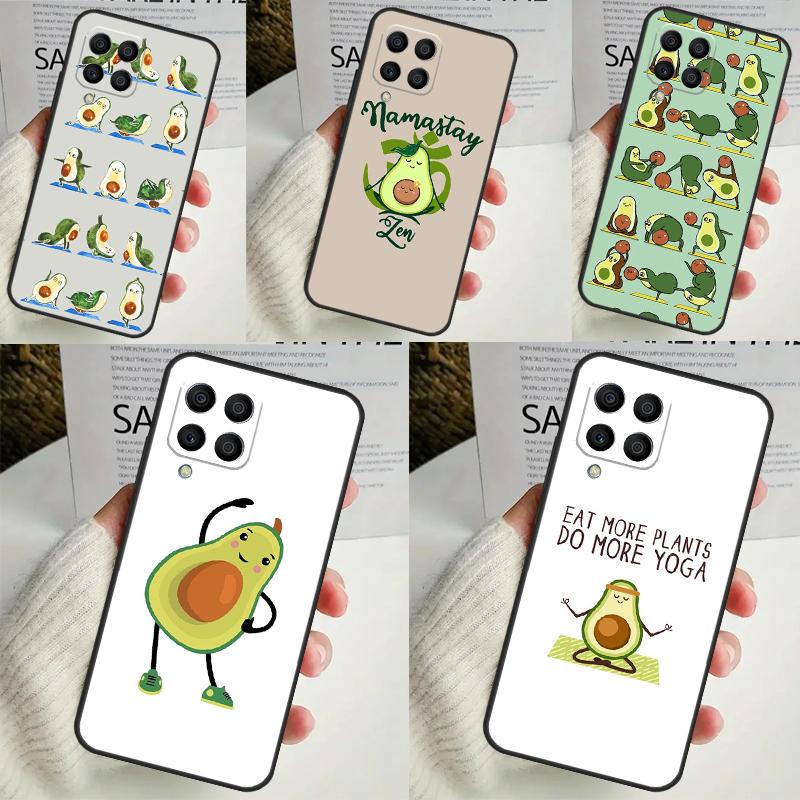 Забавный узор «Авокадо Йога» для Samsung Galaxy M13 M33 M53 M12 M32 M52 M14 M34 M54 M20 M51 M21 M30s M31s M15 M55 Чехол