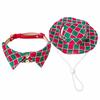 Turn Down Lapel Christmas Pet Collar Plaid Pattern British Plaid Neckband  Puppy Kittens