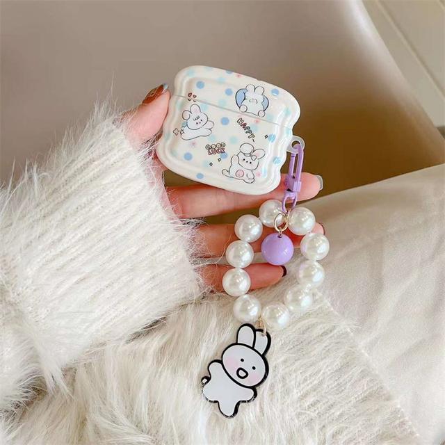 Чехол для наушников INS Heart Windmil для Airpods Pro 2, чехол с милым медведем и разноцветными бусинами, мягкий силиконовый чехол с мультяшным животным для Airpods 1 2 3