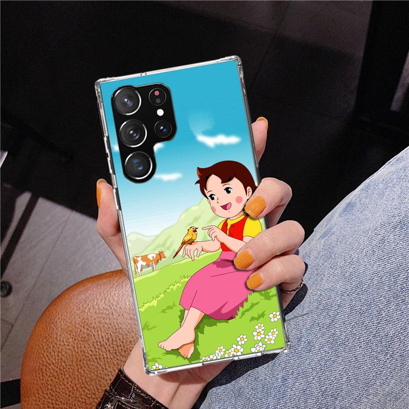 Милый мультяшный чехол Heidi для Samsung Galaxy S26 S25 Edge S23 S24 Ultra S22 Plus S21 S20 FE Уникальная крышка Мягкий чехол Galaxy S