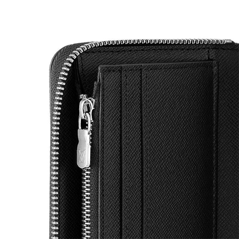 Louis Vuitton Вертикальный кошелек Zippy Monogram Eclipse Черный/Серый M62295