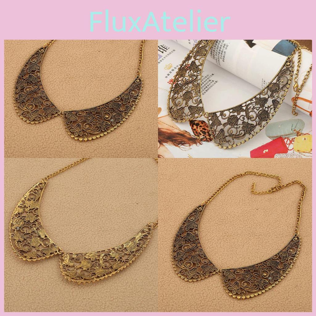 Alloy Pendant Necklace With Carved Hollow Design For Casual Chic Outfits