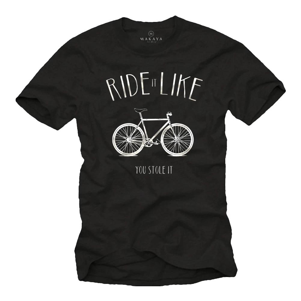 МУЖСКАЯ ФУТБОЛКА RACING BICIYCLE С ВЕЛОСИПЕДОМ FIXIE - КОРОТКИЙ РУКАВ SINGLESPEED TEE