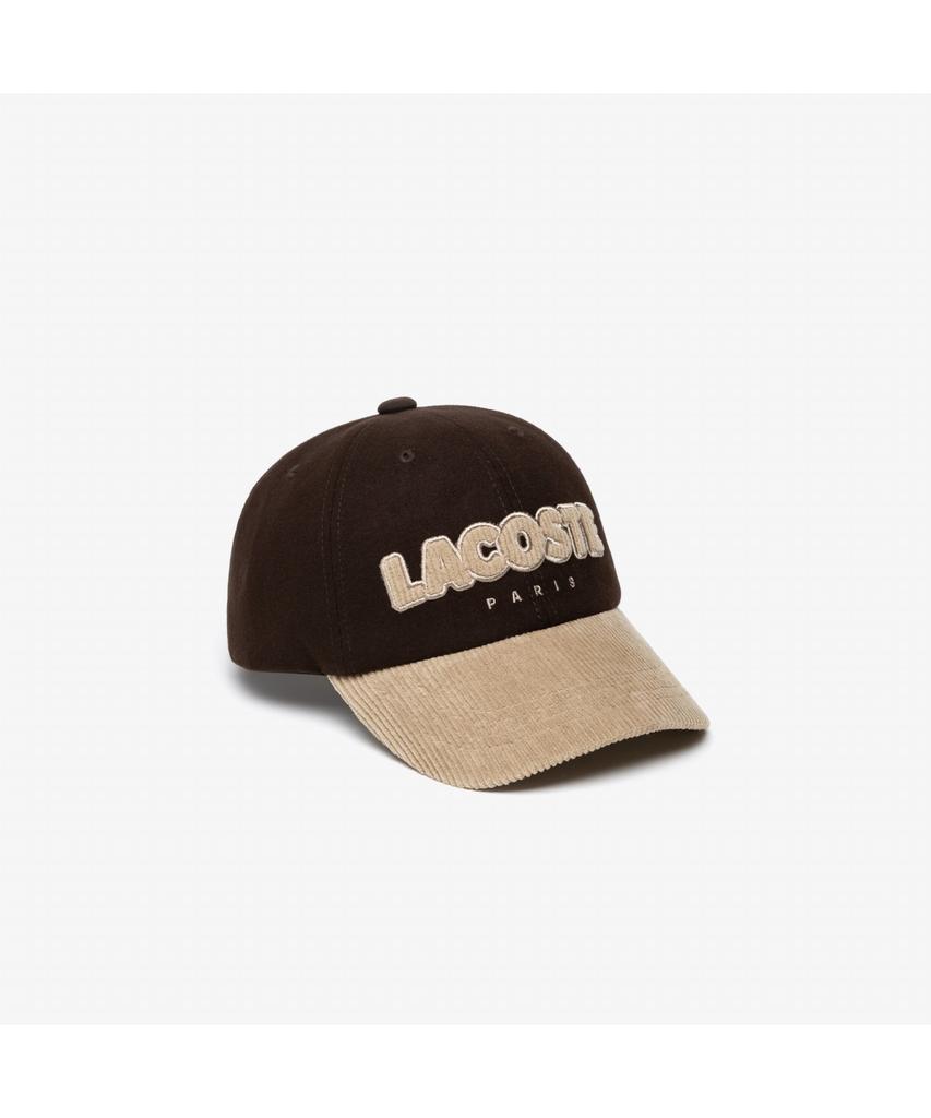LACOSTE Мужская вельветовая бейсболка с нашивкой с буквами Rk413E-55N Skb
