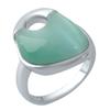 Серебряное кольцо с кошачьим глазом, вес изделия 6,44 гр (1975206)