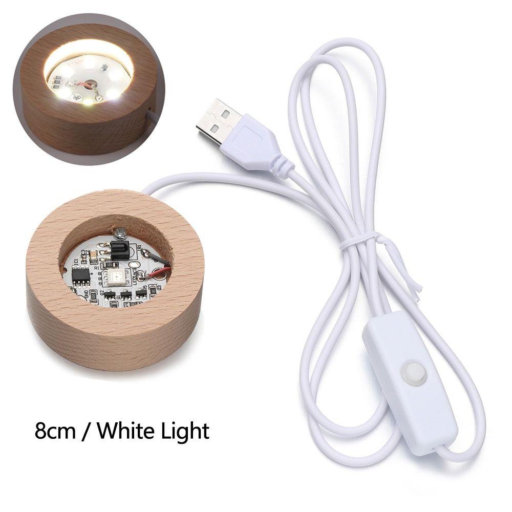 Art with Remote Control Crystal Ball Holder LED Light Dispaly Base Night Lamp Base Home Decoration