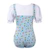 [LittleForBig] Adult Romper with H-Shaped Layering and Double Collar, "Little Cutie" Zoo Cotton Pajamas, Size L