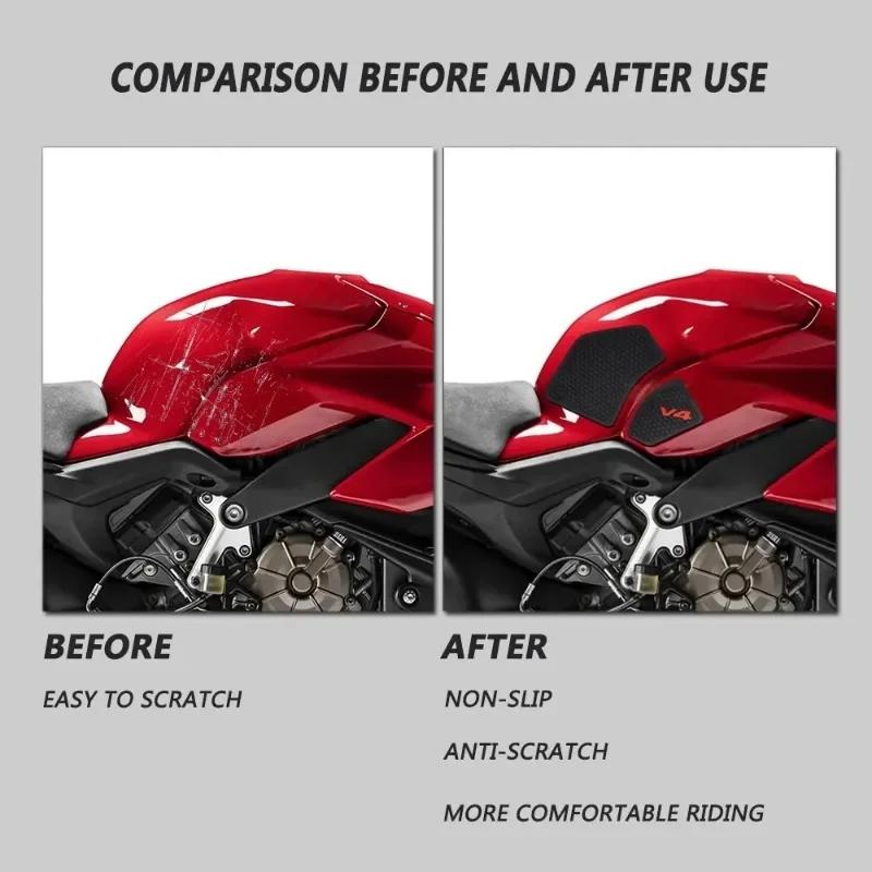 Для Ducati Fuel Tank Grip Pads Knee Traction V4 Panigale V4S Streetfighter V4 S 2025 2020 2019 2018 Противоскользящая наклейка на топливный бак
