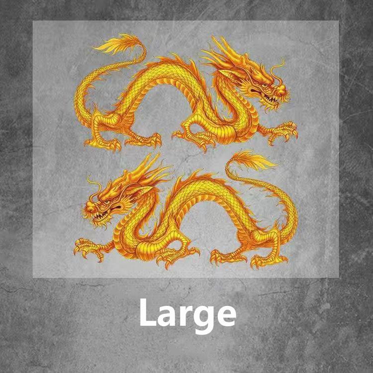 1 пара модных персонализированных наклеек для автомобиля, наклейки с божественным драконом, креативные декоративные наклейки на бампер двери автомобиля, 3D-узор с изображением зверя-дракона