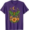 Мужская повседневная хлопковая футболка с круглым вырезом и принтом «Небесный сад лунной моли»