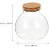 BESPORTBLE Round Glass Jars with Cork, Small Round Glass Dome Clear Cloche Globe Display Bell Jar Round Terrarium for Flower Dollhouse Mini Figure