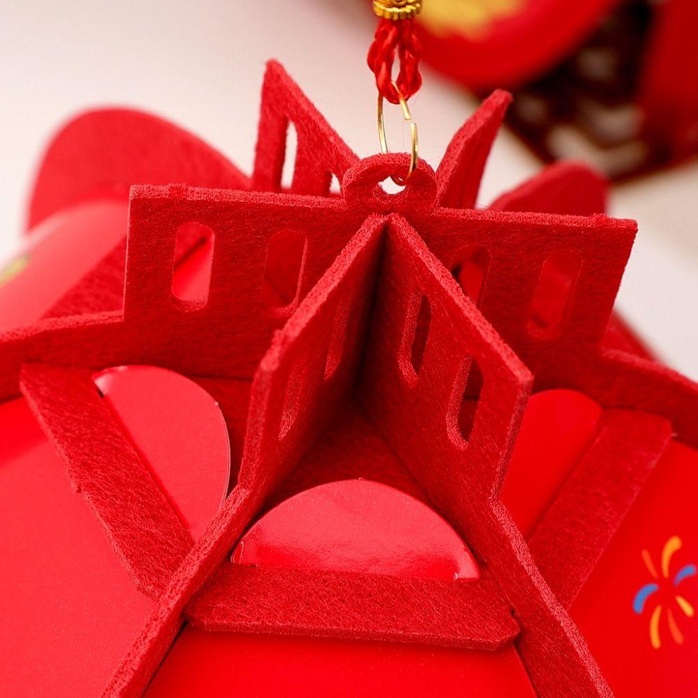 Cartoon Chinese Lantern with Tassel Chinese New Year Lantern  for Spring Festival Decoration
