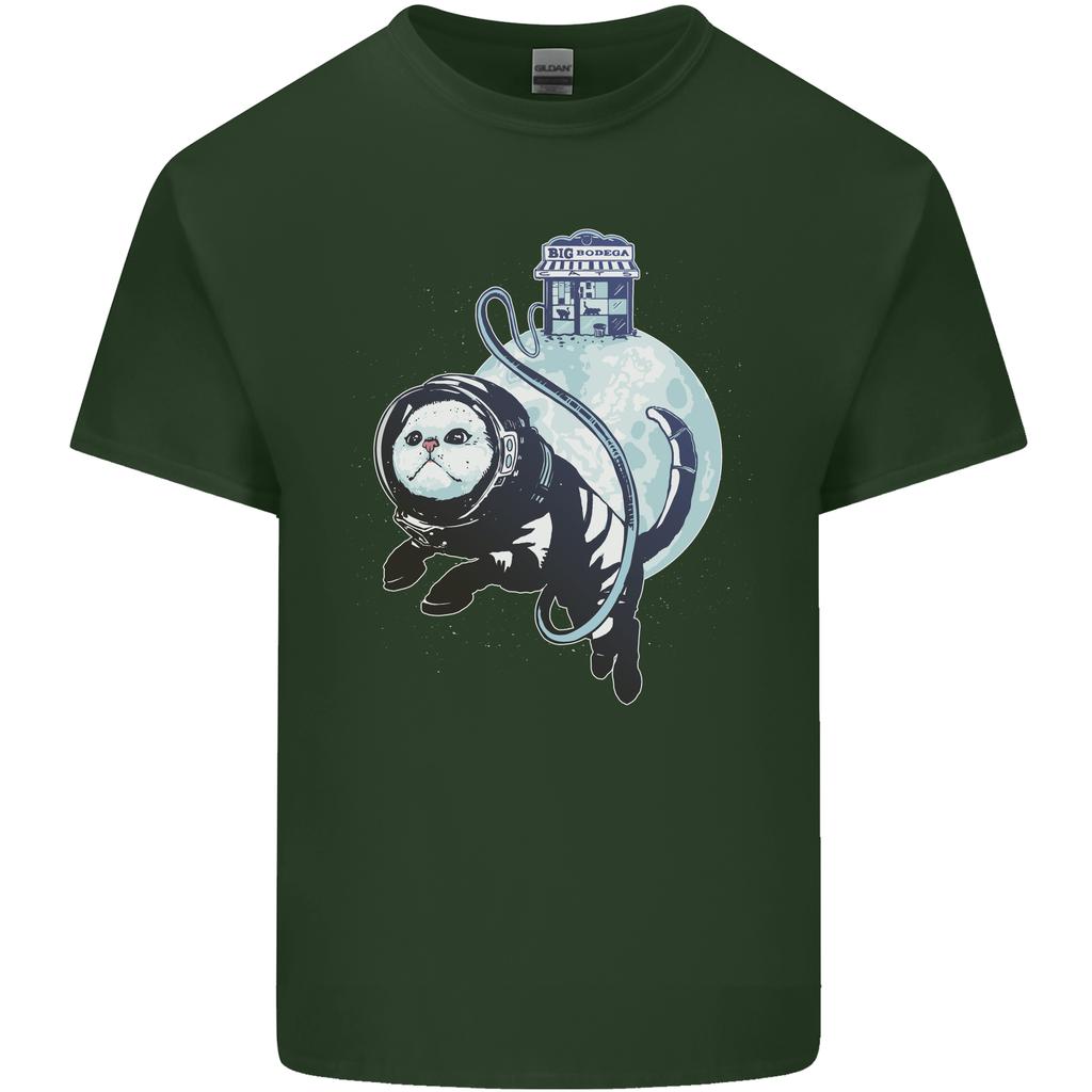 Space Astronaut Cat Funny Unisexs Light Cotton TShirt
