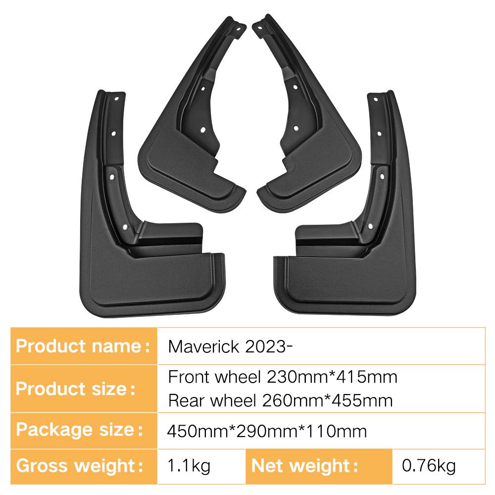 Ford Maverick Front and Rear Tire Mudguards